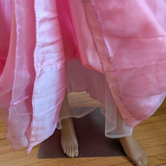 Vintage 90s Blondie Nites Pink Prom Gown Princess Maxi Dress Empire Regency 9 - Picture 12 of 15